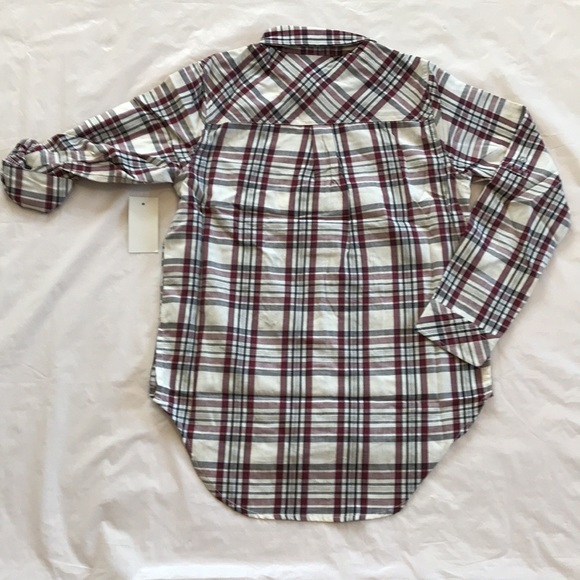 7 For All Mankind Floral Plaid Long Sleeve Shirt (Big Girls) - Picture 7 of 13